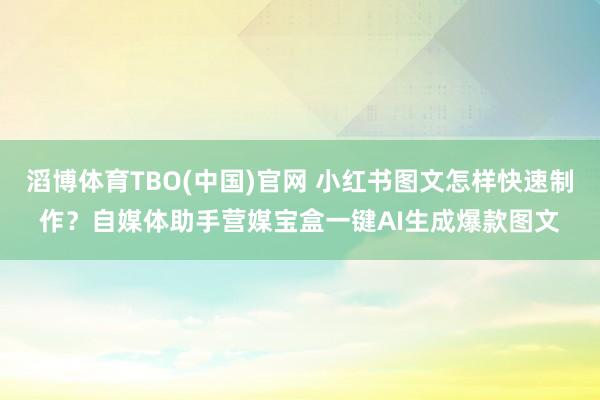 滔博体育TBO(中国)官网 小红书图文怎样快速制作？自媒体助手营媒宝盒一键AI生成爆款图文