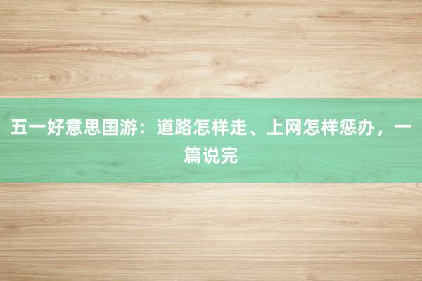 五一好意思国游：道路怎样走、上网怎样惩办，一篇说完