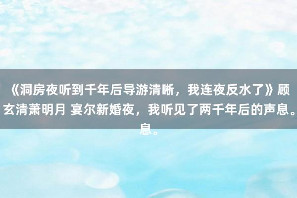 《洞房夜听到千年后导游清晰，我连夜反水了》顾玄清萧明月 宴尔新婚夜，我听见了两千年后的声息。